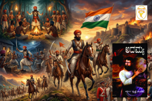 Adamya Kannada Book Cover - Vasudev Balwant Phadke Biography by Babu Krishnamurthy